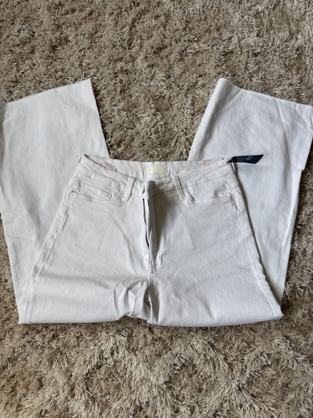 Kut from the Cloth White Women's High-Rise wide leg jeans